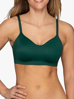 Vanity Fair Beauty Back Smoothing Simple Wireless Bra, 4-Way Stretch Emerald